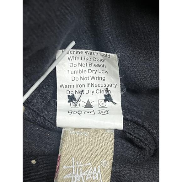 Stussy Shirt Mens Medium Black Polka Dot Corduroy Button Up Long Sleeve Casual - Picture 8 of 14